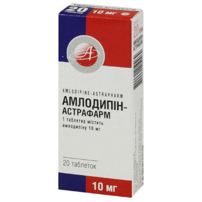 Світлина Амлодипін-Астрафарм таблетки 10 мг №20